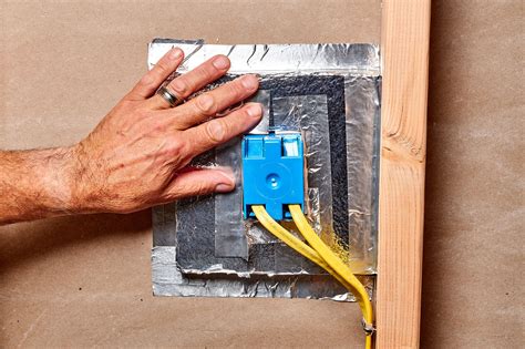 blown-in insulation around electrical boxes|insulation for junction boxes.